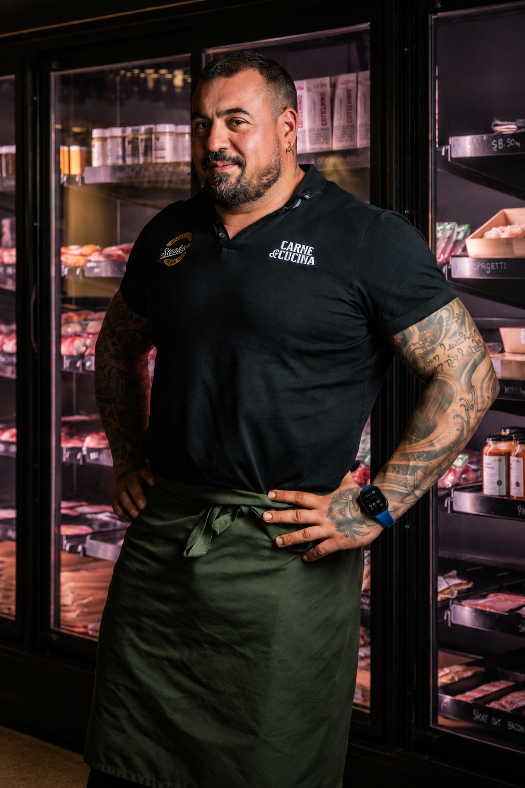 Chef Nicola Coccia inside Carne and Cucina
